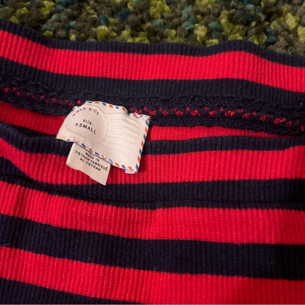 9-HI5 STCL Anthropologie Women’s Striped Shirt XS - Picture 2 of 4